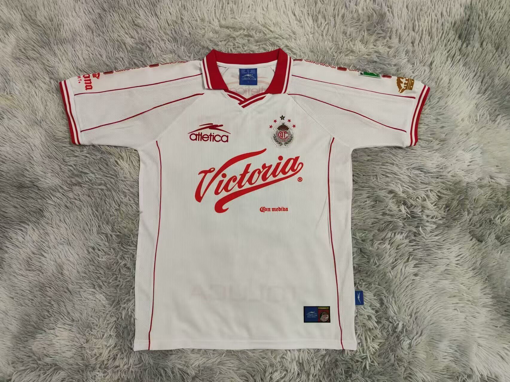 AAA Quality Toluca 99/00 Away White Soccer Jersey